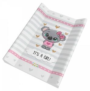 Babastar merev pelenkázó lap 50*70 cm - It&#039;s a girl ! koala szürke