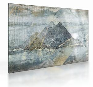 Kép - Piramisok kék szűrőben (üvegen) (70x50 cm)