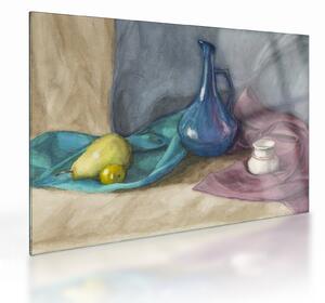 Kép - festett csendélet (üvegen) (70x50 cm)