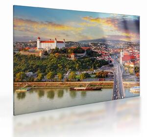 Kép - panoráma, Pozsony, Szlovákia (üvegen) (70x50 cm)