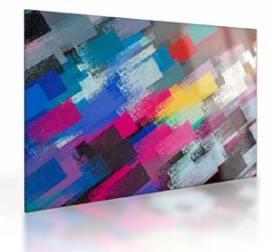 Kép - Színes ecsetvonások (üvegen) (70x50 cm)