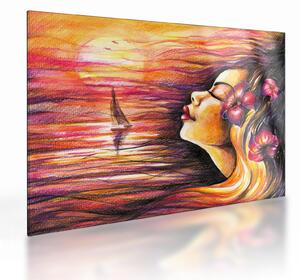 Kép - Nyári emlékek (üvegen) (70x50 cm)