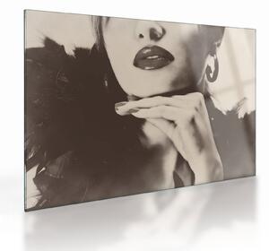 Kép - Vintage fotó egy nőről (üvegen) (70x50 cm)