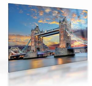 Kép - Tower Bridge, London, Anglia (üvegen) (70x50 cm)