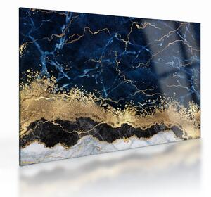 Kép - Sötétkék márvány (üvegen) (70x50 cm)
