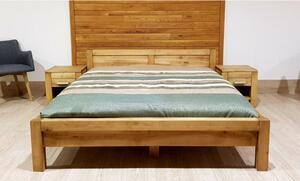 Bükk tömörfa ágy antik színű 140 x 200 cm