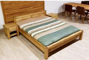 Bükk tömörfa ágy antik színű 140 x 200 cm