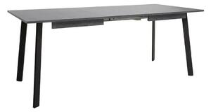 Asztal Boston 424, Szürke, Fekete, 76x90x160cm, Hosszabbíthatóság, Laminált forgácslap, Fém