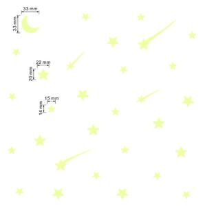 Falmatrica "Foszfor mini csillagok" 103db 2x2cm