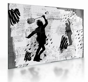 Kép - Street art - zűrzavar (üvegen) (70x50 cm)