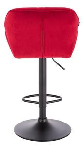 HR111W Vörös modern velúr szék fekete lábbal