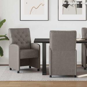 Kerekes Étkező Székek 2 pcs Szürke 58 x 67 x 97 cm Műbőr