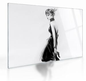 Kép - divat illusztrációk (üvegen) (70x50 cm)