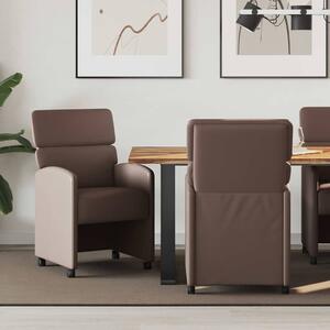 Kerekes Étkező Székek 2 pcs Barna 58 x 65 x 98 cm Műbőr
