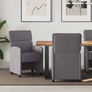 Kerekes Étkező Székek 2 pcs Szürke 58 x 65 x 98 cm Műbőr