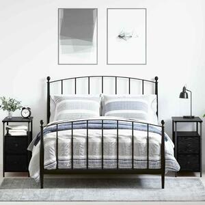 Éjjeliszekrény 2 pcs Musta tammi 30 x 60 x 60 cm Faanyag