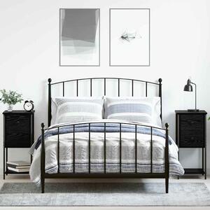 Éjjeliszekrény 2 pcs Musta tammi 32 x 42 x 70 cm Faanyag