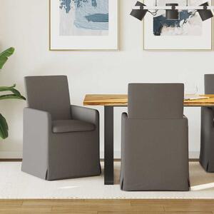 Étkező Székek 2 pcs Világosszürke 57 x 67 x 95 cm Vászon