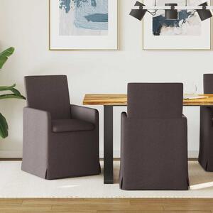 Étkező Székek 2 pcs sötétbarna 57 x 67 x 95 cm szövet