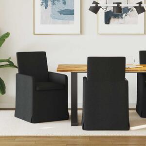 Étkező Székek 2 pcs Fekete 57 x 67 x 95 cm szövet
