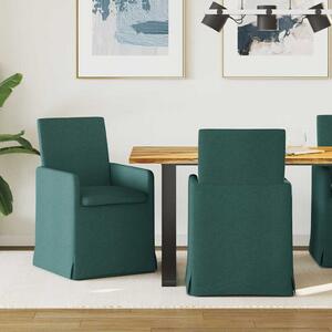 Étkező Székek 2 pcs Sötétzöld 57 x 67 x 95 cm szövet