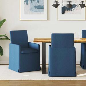 Étkező Székek 2 pcs Kék 57 x 67 x 95 cm szövet