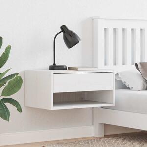 Éjjeli asztal 2 pcs Fehér 50 x 32,5 x 24 cm Tömör fenyőfa