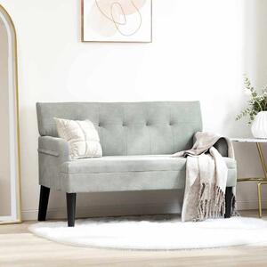 Chesterfield Pad Világosszürke 112 x 65,5 x 75 cm Bársony