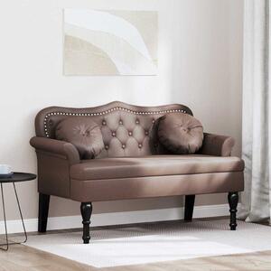 Chesterfield Pad párnával Barna 120,5 x 65 x 75 cm Műbőr