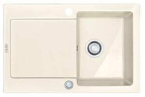 FRANKE MARIS 611-78 kerámia mosogató automata dugóemelő, szifonnal, magnólia, beépíthető