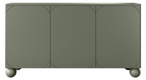 Sonatia II háromajtós komód, két rejtett fiókkal - 150 cm - olivazöld