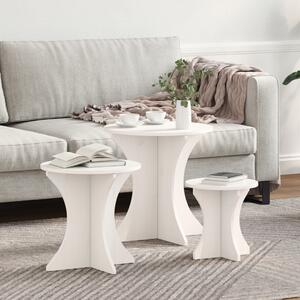 Dohányzóasztal 3 pcs Fehér
