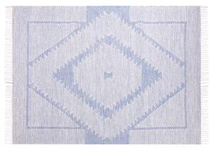 Kék és fehér pamutszőnyeg 140 x 200 cm ANSAR