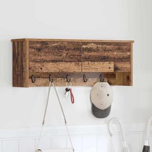 Fali Kabáthorog polcokkal Öreg fa 80 x 20 x 30 cm Faanyag