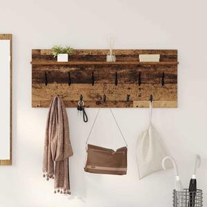Fali Kabáthorog polcokkal Öreg fa 100 x 40 x 12 cm Faanyag