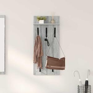 Fali Kabáthorog polcokkal Szürke Sonoma 40 x 10 x 90 cm Faanyag