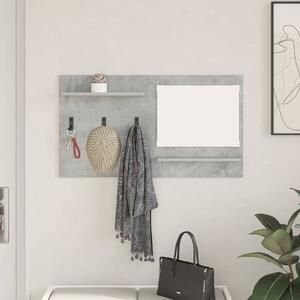 Fali Kabáthorog polcokkal Beton Szürke 90 x 10 x 50 cm Faanyag