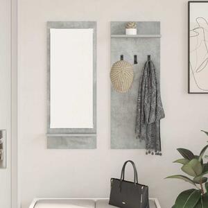 Fali Kabáthorog polcokkal Beton Szürke 70 x 10 x 90 cm Faanyag