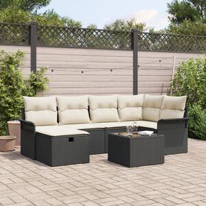 Kerti Kanapé Szett párnával tárolóval 7 pcs Poli rattan