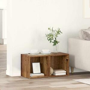 TV szekrény 2 pcs Barna 37 x 35 x 37 cm Faanyag
