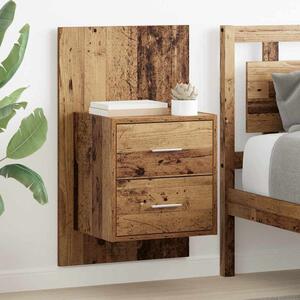Fali éjjeli szekrény 2 pcs Öreg fa 48,5 x 32,5 x 80 cm Faanyag