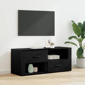 TV szekrény fiókkal Fekete tölgy 100 x 35 x 40 cm Faanyag