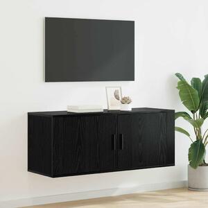 Fali TV Szekrény Fekete tölgy 100 x 34,5 x 40 cm Faanyag
