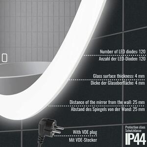 AQUAMARIN Fürdőszobatükör LED kör 80 cm