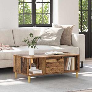 Dohányzóasztal fiókkal Öreg fa 90 x 50 x 26.5 cm Faanyag