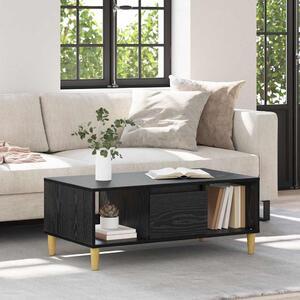 Dohányzóasztal fiókkal Fekete tölgy 90 x 50 x 26.5 cm Faanyag