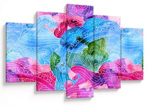 Kép - Színes hullámok (150x105 cm)