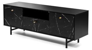 NEROLI TV asztal, 150x54x41, fekete/fekete márvány