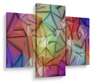 Kép - Sokszögű absztrakció (90x60 cm)