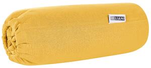 Mustársárga pamut gumis lepedő 200 x 200 cm JANBU